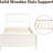 Twin Size Platform Bed In White With Solid Wood Headboard & Stable Headboard, For Charm