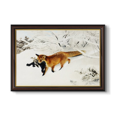 Renard dans un paysage enneigé (Räv i snölandskap), 1900 - Bruno Liljefors - Toile encadrée sur mesure