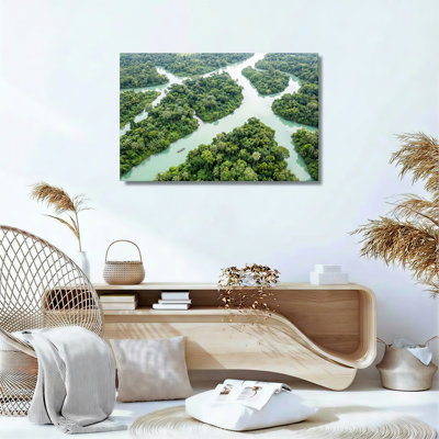 Ensemble de 1 tableau sur toile « Forêt fluviale »