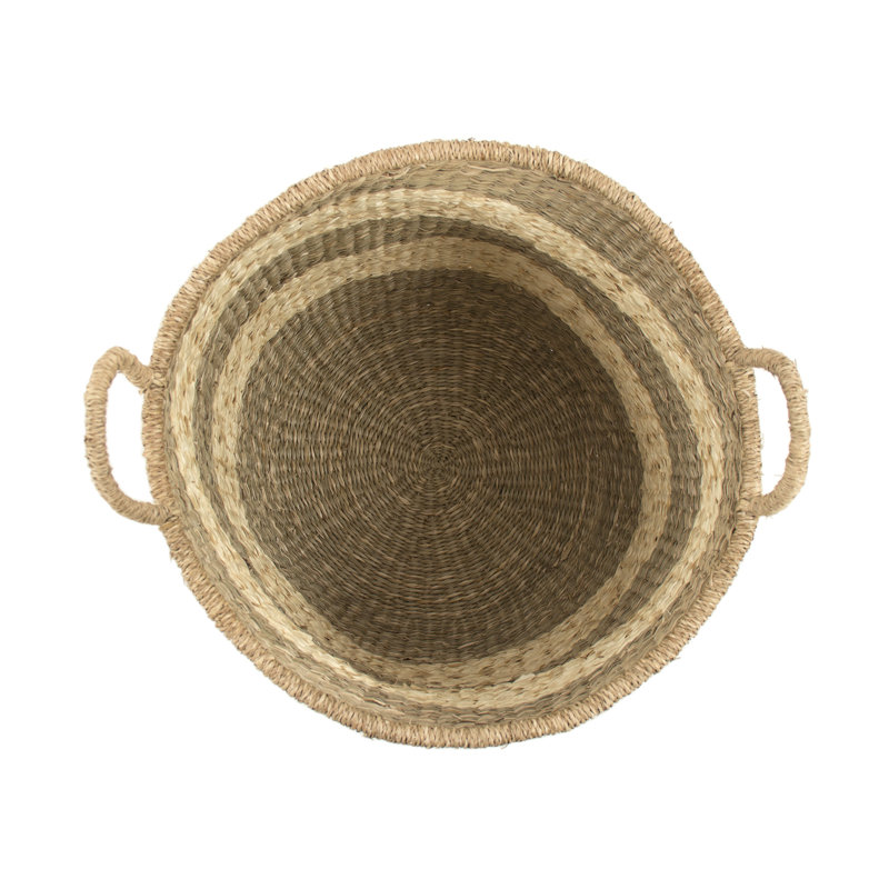 Hand Woven Wicker Decorative Basket, 16" H x 18.75" W x 18.5" D