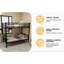 Lit superposé simple au-dessus d'un lit simple en métal pour enfants garçons filles, cadre de lit à structure en métal avec échelles et garde-corps, 2 lits convertibles