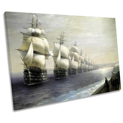 Ivan Aivazovsky The Black Sea Fleet - Wrapped Canvas Print