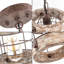Luminaire suspendu cage en métal et bois 1 lumière Meganne Retro-14821156