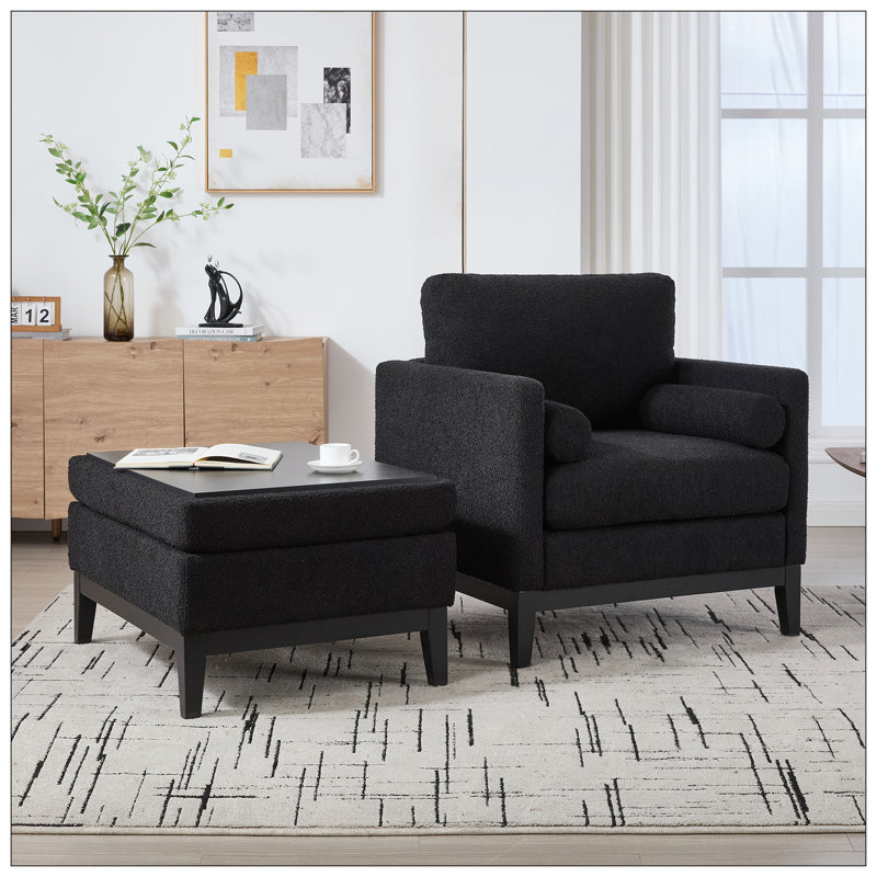 Fauteuils d'appoint, Noir, Noir