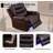 Dark Brown Breathing Leather Recliner Chair