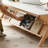 Modern simple rock slab log tea table