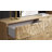 Gray Oak 3-Drawer Nightstand With Hand-Carved Door & Stainless Steel Handles-214272165