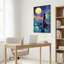 «Neon Tropical Silhouette», ensemble de 1 reproduction d'art sur toile tendue sur toile-15803536