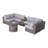 Ensemble de conversation modulaire avec coussins 8 pièces Biles Gray
