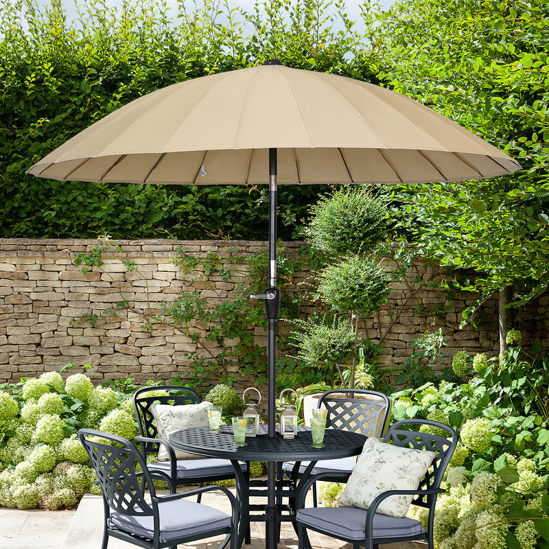 250cm Tilt Balcony Parasol, Beige