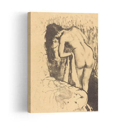 Nude Woman Standing, Drying Herself, C.1890 Impressionist Contemporary Wall Art Print