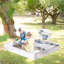 roba Outdoor + 113Cm x 113Cm Solid Wood Square Sandbox with Cover
