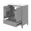 Ensemble de meuble-lavabo avec lavabo, armoire de salle de bain multifonctionnelle avec portes et tiroir, structure solide et panneau de fibres à densité moyenne-1376195052