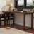 Dark-walnut L-Shaped Solid Wood desk-127544646-127544650