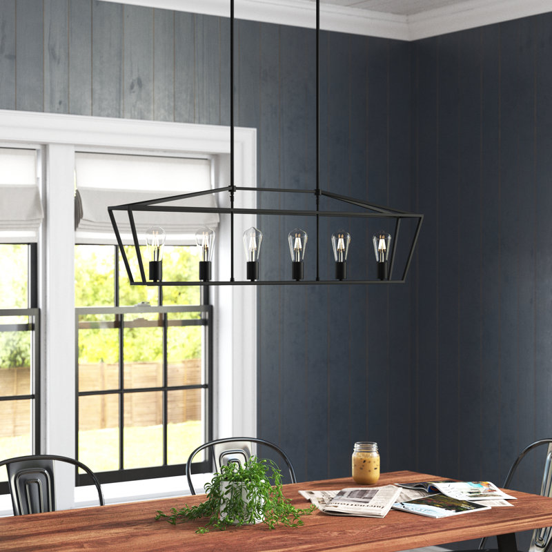 Hennis 6 - Light Kitchen Island Pendant, Black