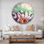 Fleur de lotus mauve en fleurs - Horloge murale traditionnelle-36845669