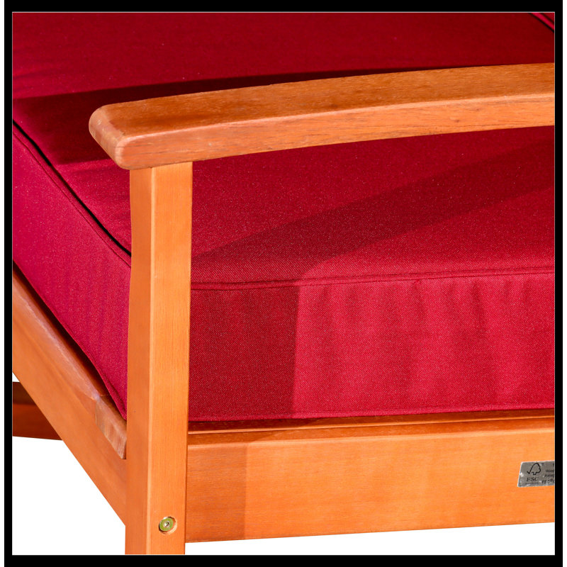 Chaise berçante Lohrman Eucalyptus, Rouge