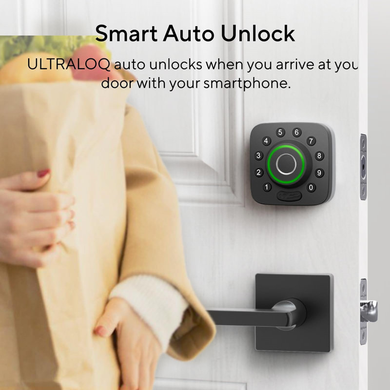 Ultraloq Black Bluetooth Keyless Entry Smart Door Lock