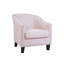 Fauteuil demi-tonneau Giles avec garniture cloutée argentée Giles-693498687