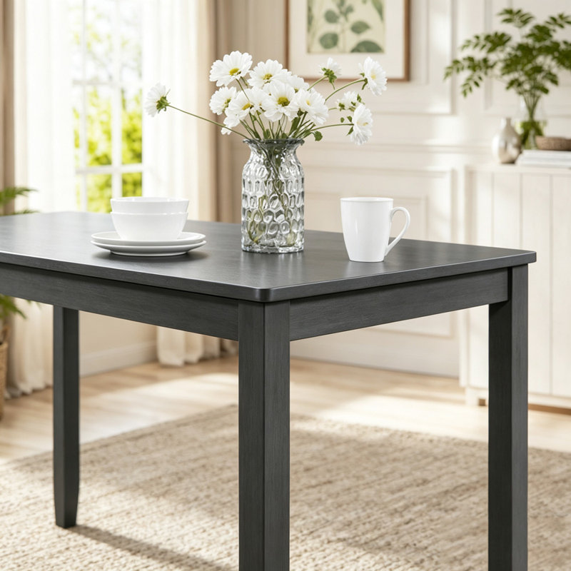 45.5-Inch Rectangular Dining Table, Gray
