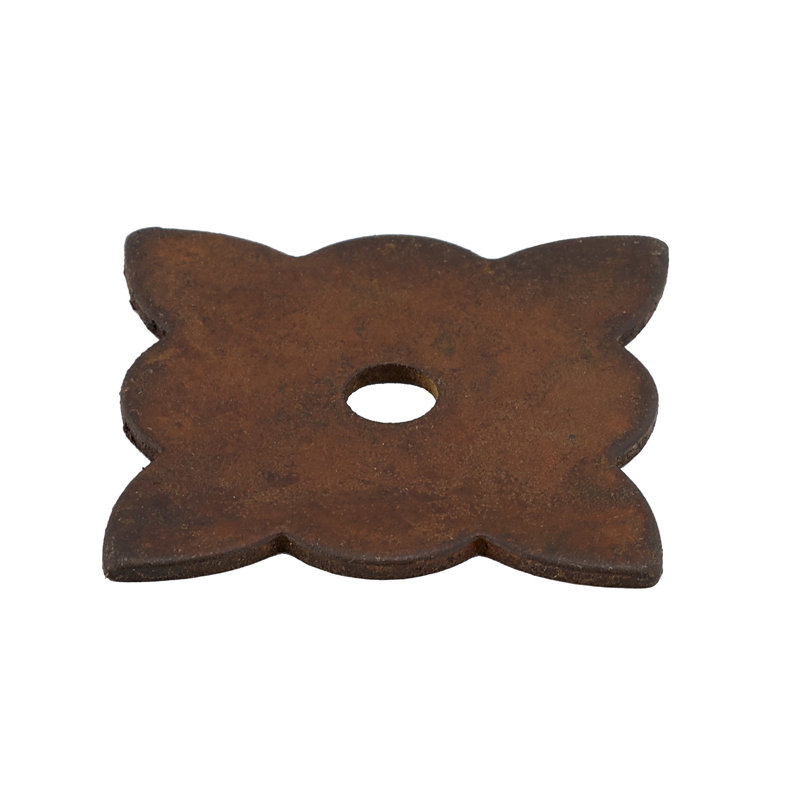 Plaque arrière à bouton rosette, Rouille