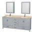 Sheffield 79" Freestanding Double Vanity Base Only with 70" Mirror-31336917