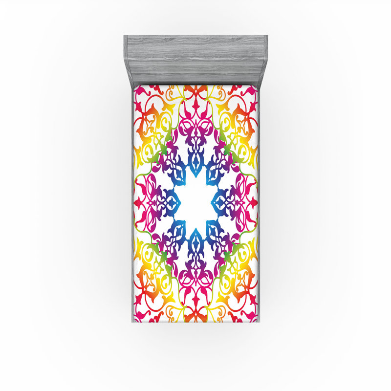 Multicolore Ambesonne, Ensemble literie pour lit simple