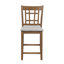Ensemble de salle à manger brun à hauteur de comptoir 5 pièces Table ronde extensible ovale et chaises-945688558