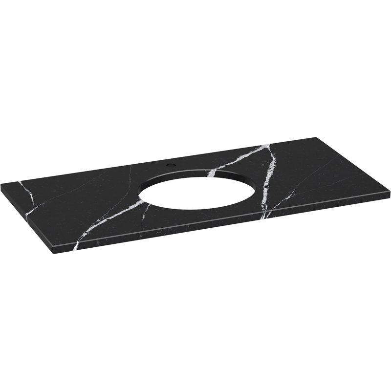 Plateau de meuble-lavabo 49 po Silestone Quartz, Marquina éternelle