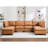 8-Pieces Faux Leather Sectional Sofa With two Ottoman Modular