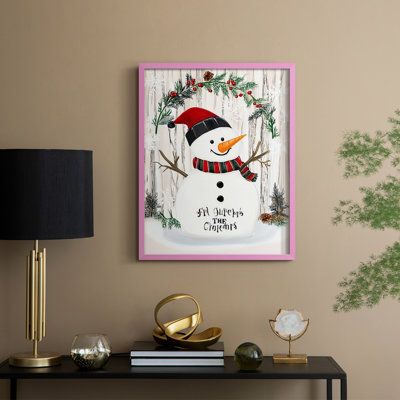 «Christmas Holiday Art XXVI», reproduction encadrée - bois massif