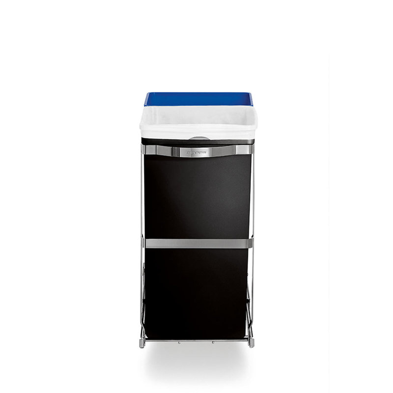 Simplehuman 35 L / 9.3 Gallon Dual Compartment Under Counter Kitchen Cabinet Pull-Out Recycling Bin