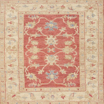 Tapis traditionnel beige / rouge Gainz