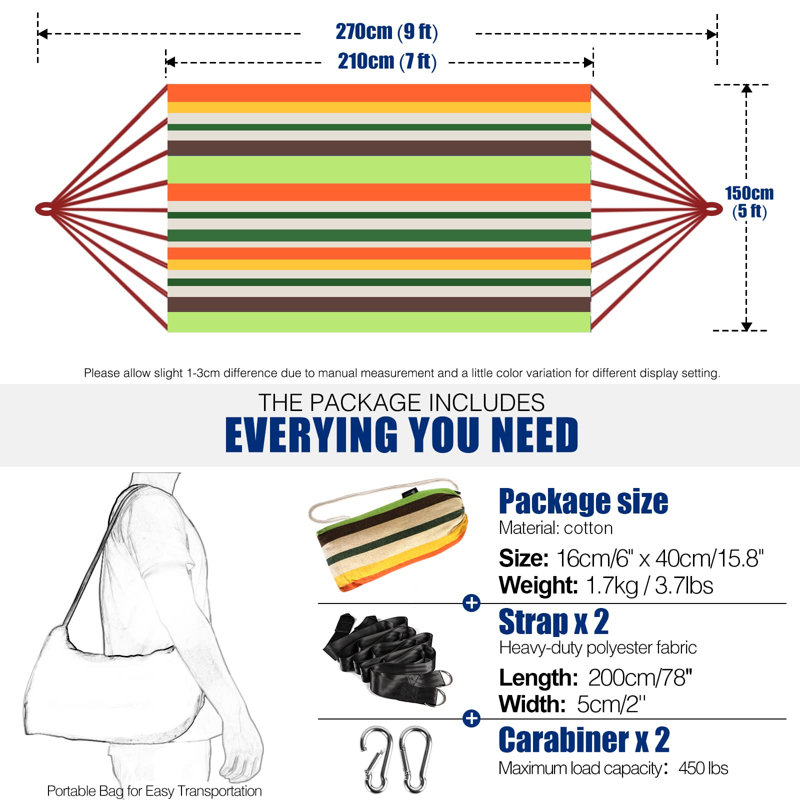 Adesola Portable Double Classic Hammock