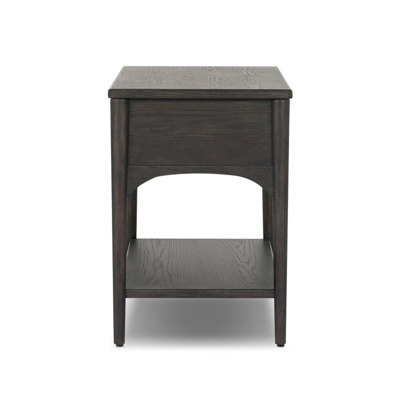 Lizzy 1 - Drawer Nightstand, Smoked Black Oak