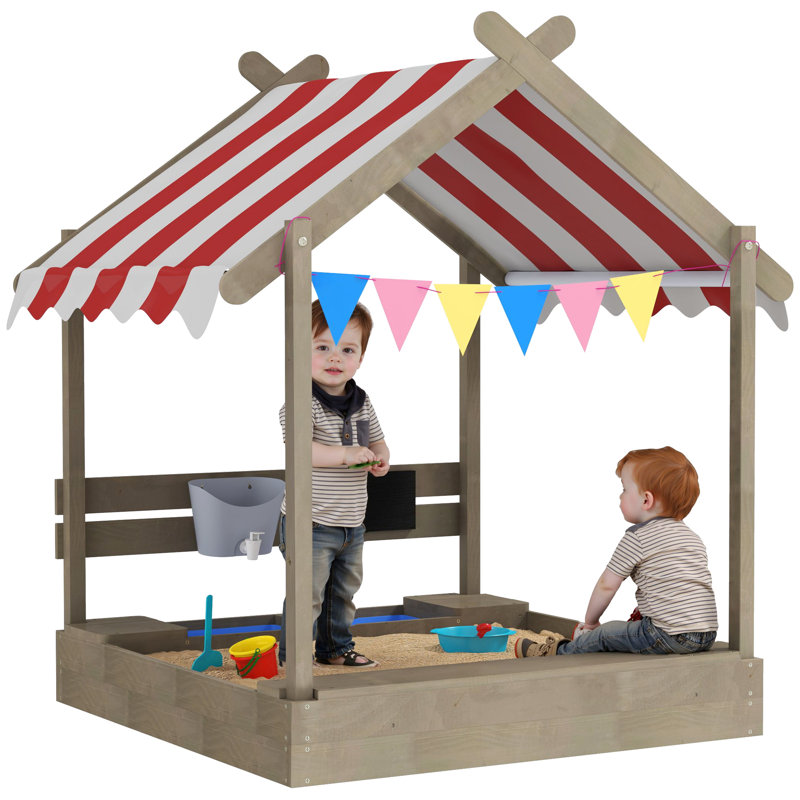 Freeport Park 124cm x 146cm Square Sandbox with Cover