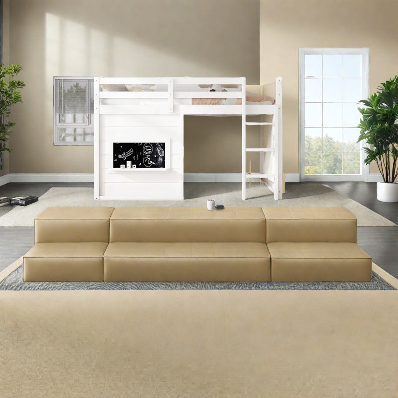 Lit simple peu encombrant avec rangement, bois de pin, style loft moderne, idéal pour les maisons compactes
