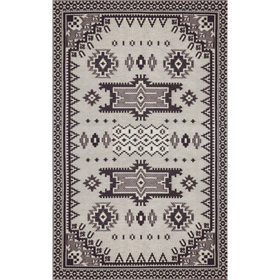 5' X 8' Apache Outdoor Mat, Cream & Brown, Reversible Mat For Patio, Porch, Deck, Floor Mat