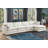6 - Piece U Shape Sectional Sofa Cloud Couch With Removable Ottomans-526532446