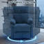 Fauteuil inclinable pivotant 1 pièce 29 po x 39 po x 39 po en velours côtelé avec pivot à 360 ° et design compact