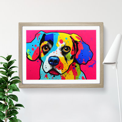 Colourful Dog Vol.3 Abstract - Framed Print