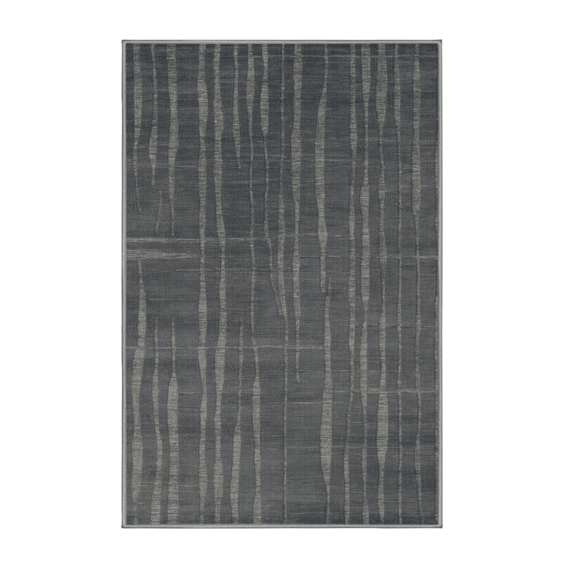 Tapis abstrait gris lavable à la machine, Tapis de couloir 2 pi x 4 pi