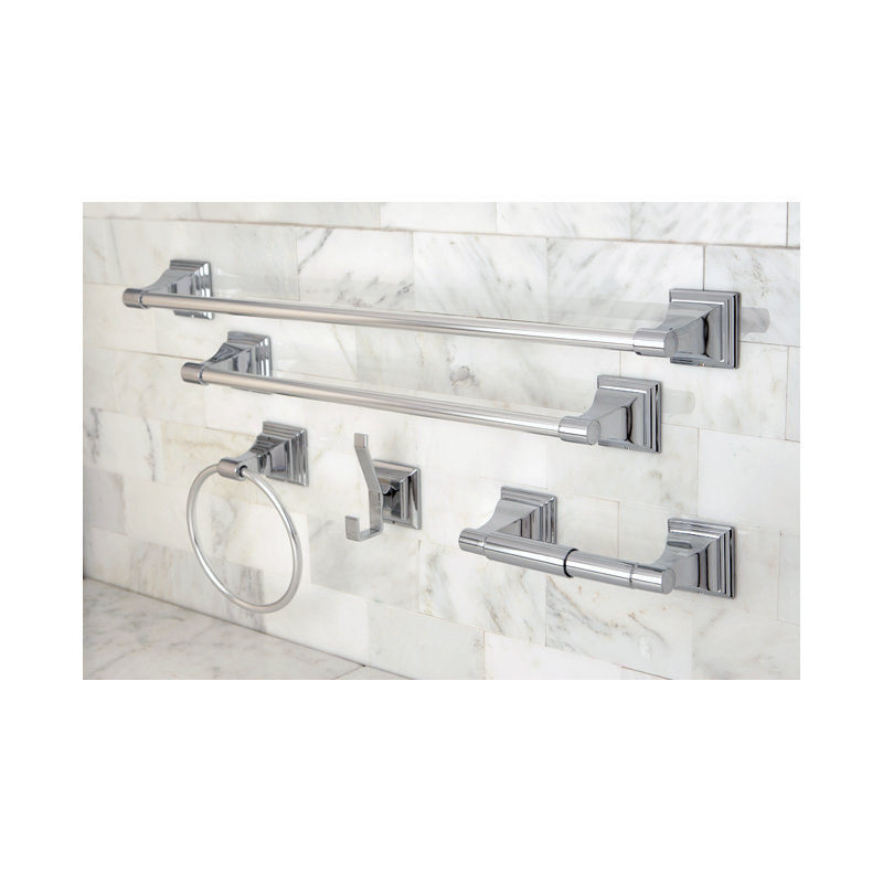 Kingston Brass Monarch 5-Piece Bathroom Hardware Set, Polished Chrome