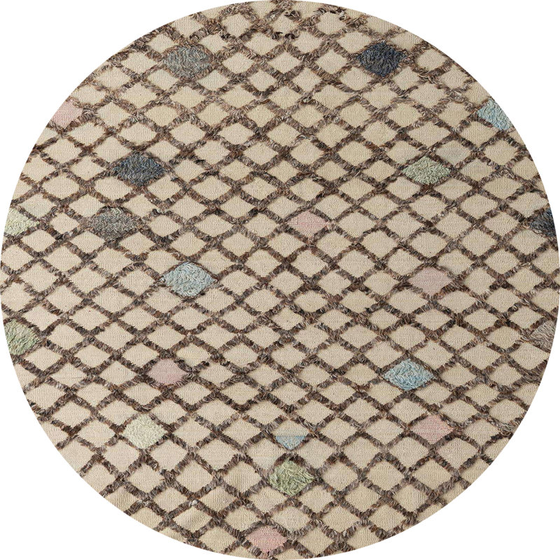 Tapis abstrait moderne 4456, Rond 8 pi