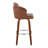 Dahlia 30" Contemporary Fixed-Height Barstool In Walnut Wood And Faux Leather With Round Chrome Footrest By Lumisource - Set Of 2-114850901