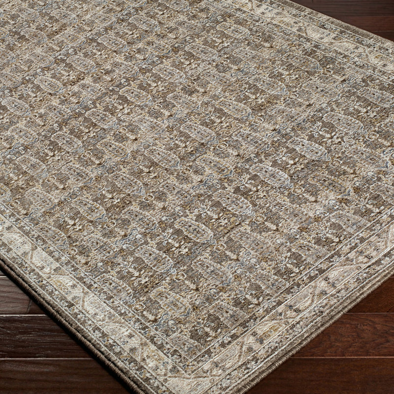 Moroccan Area Rug, Rectangle 200 x 290 cm, Taupe/Brown/Grey