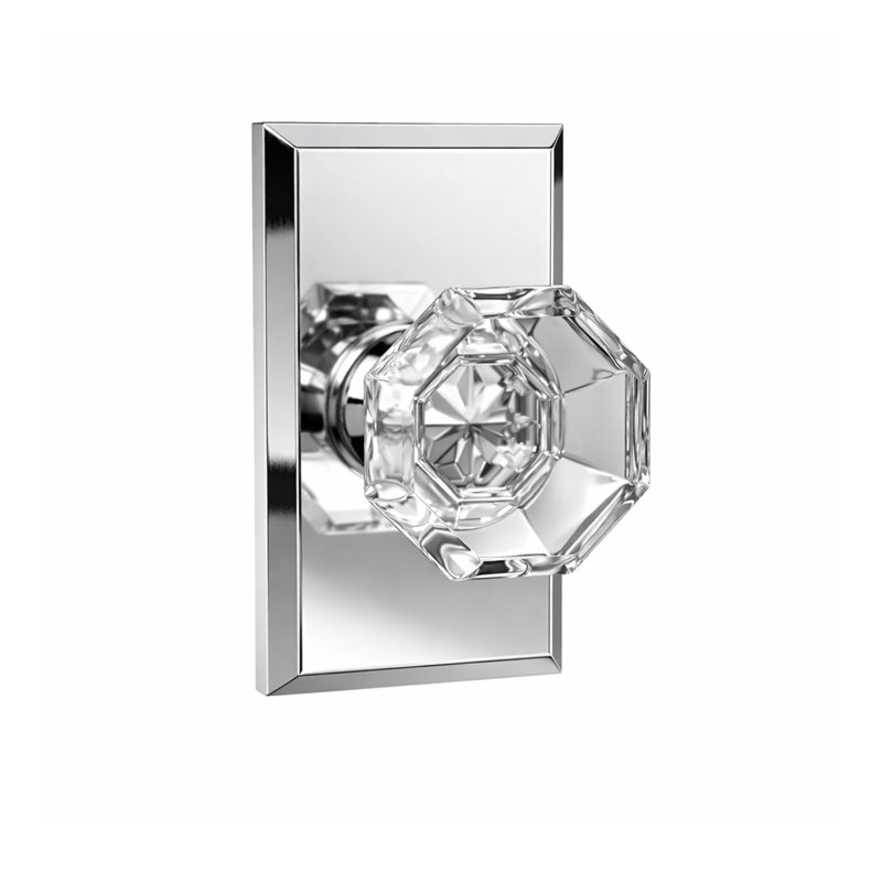 Poignée de passage Bravura US26, Chrome poli, Rectangulaire