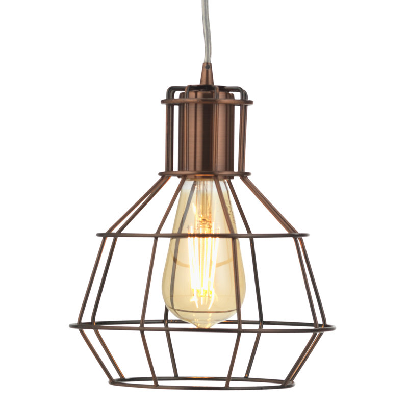 Stringer 1 - Light Copper Geometric Pendant