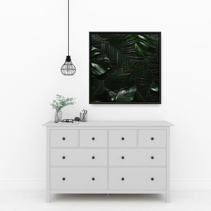 Impression de jungle tropicale sur toile, H 24 po x l 24 po