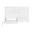 Grand lit avec système et garde-robe hydraulique - Surmatelas confortable blanc